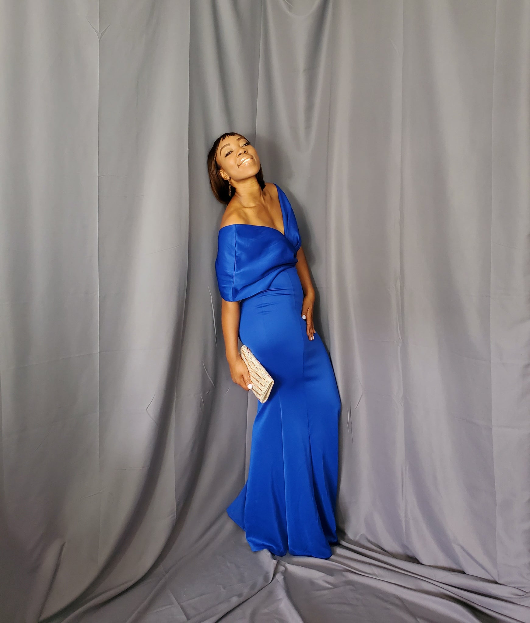 elegance glam maxi dress Blue Elegant Glam Maxi Dress Beyond Style By Mo