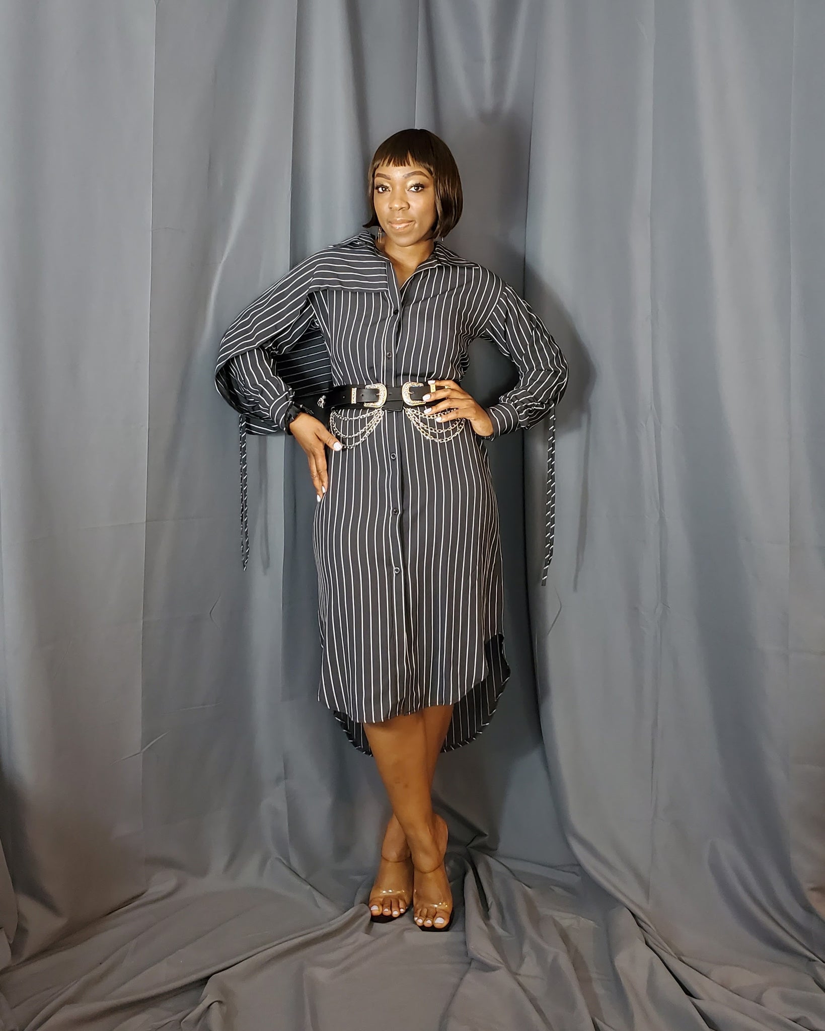 shirt dress loose puff sleeve Puff Sleeve Long Button up Shirt Dress (Black) Beyond Style By Mo shirt dress loose puff sleeve Puff Sleeve Long Button up Shirt Dress (Black) Beyond Style By Mo